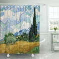 thumbnail image 1 of Libin Famous Wheat Field Cypresses Painting Post Impressionist Fine Impressionism Shower Curtain 66x72 inch, 1 of 3