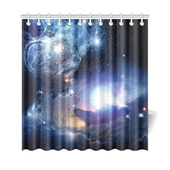 Libin Fantasy Space Nebula Shower Curtain 66x72 Inches Polyester Fabric Bathroom Sets Home Decor