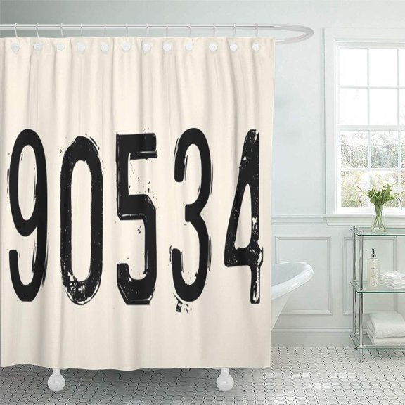 Libin Farm Personalized Zip Code Monogrammed House Rustic Custom Monogram Shower Curtain 66x72 inch