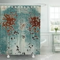 thumbnail image 1 of Libin Faux Turquoise and Brown Cowhide Look Southwest Shower Curtain 66x72 inch, 1 of 3