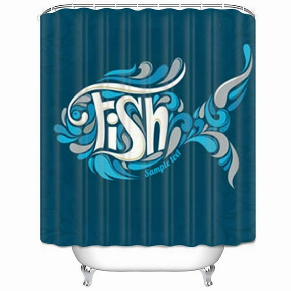 Libin Fish Creative Textures Food Drink Shower Curtain 66x72 Inches