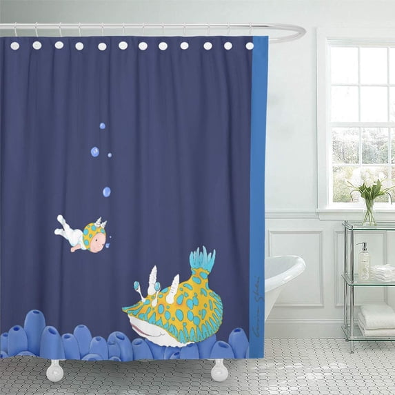 Libin Fish by Cristina Ghelfi The Magic World UTI Nursery Shower Curtain 66x72 inch