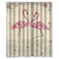 thumbnail image 1 of Libin Flamingoes Shower Curtain Polyester Fabric Bathroom Decorative Curtain Size 60x72 Inches, 1 of 3
