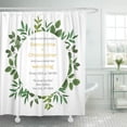 thumbnail image 1 of Libin Floral Herb and Bushes Branches Leaves in Watercolor Shower Curtain 66x72 inch, 1 of 3