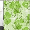 thumbnail image 1 of Libin Floral Three Leaf Clover Textures Nature Pattern Shower Curtain 60x72 Inches, 1 of 3