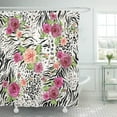 thumbnail image 1 of Libin Flower Seamless Pattern Prints and Decorative Roses Floral Shower Curtain 66x72 inch, 1 of 3