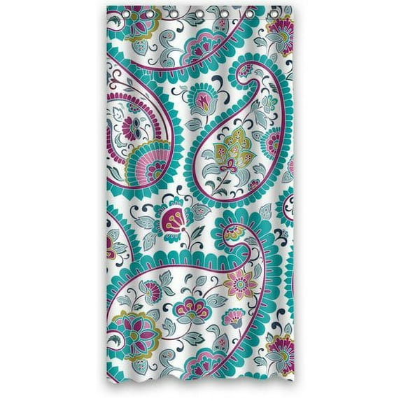 Libin Flowers And Paisley Shower Curtain 36x72 inches