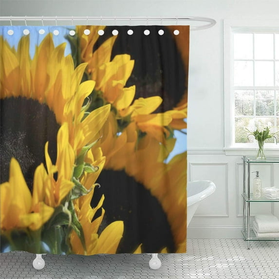 Libin Flowers Sunflowers Floral Products Sun Pictures Shower Curtain 66x72 inch