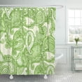 thumbnail image 1 of Libin Forest Melange Paisley in Green Grass Pattern AUR Delicate Shower Curtain 66x72 inch, 1 of 3