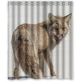 thumbnail image 1 of Libin Foxes Tail Animals Shower Curtain Polyester Fabric Bathroom Decorative Curtain Size 60x72 Inches, 1 of 3