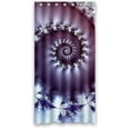 thumbnail image 1 of Libin Fractal Spiral Shower Curtain Polyester Fabric Bathroom Decorative Curtain Size 36x72 Inches, 1 of 3