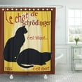 thumbnail image 1 of Libin French Schrodinger Cat Nouveau Geek Nerd Math Science Physics Shower Curtain 60x72 inch, 1 of 3