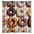 thumbnail image 1 of Libin Fresh Baked Bread Donut Yummy Foods Shower Curtain Polyester Fabric Bathroom Decorative Curtain Size 66x72 Inches, 1 of 3