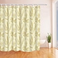 thumbnail image 1 of Libin Fresh Decor Light Yellow Leaves Polyester Fabric Bathroom Shower Curtain 66x72 inches, 1 of 3