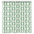 thumbnail image 1 of Libin Fresh White In Green Shower Curtain Polyester Fabric Bathroom Decorative Curtain Size 66x72 Inches, 1 of 3