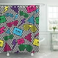 thumbnail image 1 of Libin Funky New Rave Pattern Vector Style Glasses Cool Music Seamless Shower Curtain 60x72 inch, 1 of 3