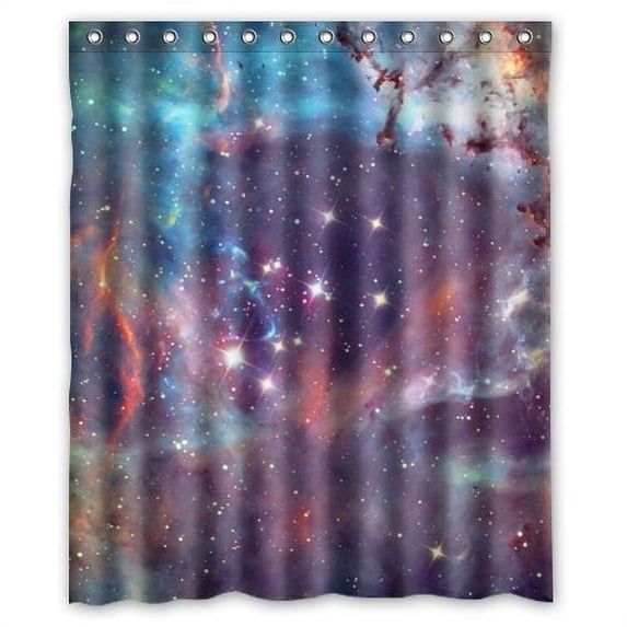 Libin Galaxy Space Universe Waterproof Shower Curtain 66x72 inches