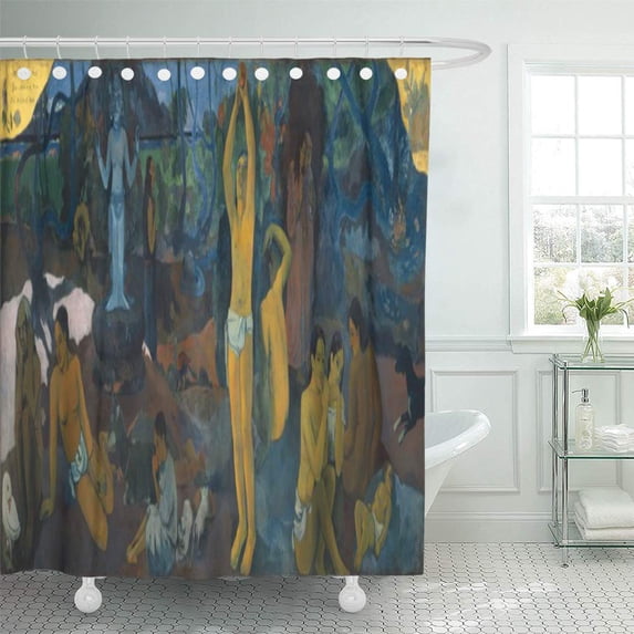 Libin Gaugin Where Do We Come Paul Gauguin Painting Fine Shower Curtain 60x72 inch