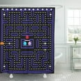 thumbnail image 1 of Libin Geek 8 Bit Pixel Retro Arcade Game Old Video Design 80S Classic Robot Monster Shower Curtain 60x72 inch, 1 of 3