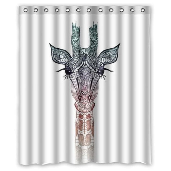 Libin Giraffe Art Shower Curtain 60x72 inches