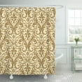 thumbnail image 1 of Libin Gold Damask Seamless Pattern for Design Vector Illustration Vintage Abstract Shower Curtain 60x72 inch, 1 of 3