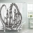 thumbnail image 1 of Libin Gray Matt Attach of The Kraken Octopus Grey Shower Curtain 60x72 inch, 1 of 3