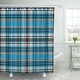 thumbnail image 1 of Libin Green Abstract Tartan Plaid Pattern Checkered for Home Red Shower Curtain 60x72 inch, 1 of 3