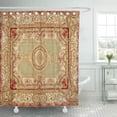 thumbnail image 1 of Libin Green Floral Luxury Vintage Red Cream Gold Shower Curtain 60x72 inch, 1 of 3