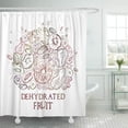 thumbnail image 1 of Libin Green Food Dehydrated Fruit Round Shape in Engraved Lettering Shower Curtain 66x72 inch, 1 of 3