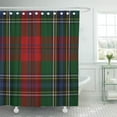 thumbnail image 1 of Libin Green Scottish Clan Maclean Tartan Plaid Red Room Pattern Shower Curtain 66x72 inch, 1 of 3