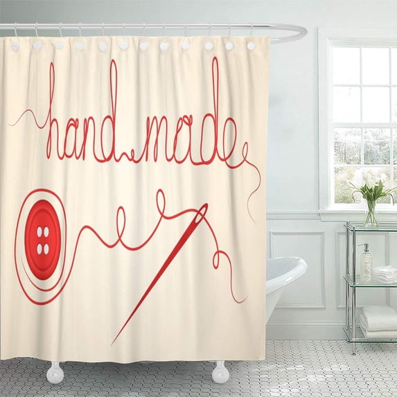 Libin Hand Knitting Accessories for Sewing Button Needle and Thread Shower Curtain 66x72 inch