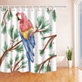 thumbnail image 1 of Libin Hand Painted Bird Parrot on te Tree with Leaves Polyester Fabric Bath Curtain, Bathroom Shower Curtain 66x72 inches, 1 of 3