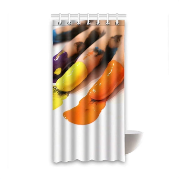 Libin Hand Waterproof Polyester Bathroom Shower Curtain 36x72 Inches