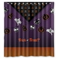 thumbnail image 1 of Libin Happy Halloween - Cool Ghost And Pumpkins In Lines Trick or Treat Shower Curtain Waterproof Polyester Fabric Bathroom Curtain 60x72 inch, 1 of 3