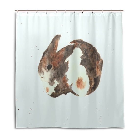 Libin Hare Shower Curtain Waterproof Bathroom Shower Curtain 66x72 inches