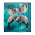 thumbnail image 1 of Libin Hippo Couples Shower Curtain Waterproof Bathroom Shower Curtain 60x72 inches, 1 of 3