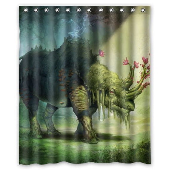 Libin Hipster Rhinos Shower Curtain Polyester Fabric Bathroom Decorative Curtain Size 60x72 Inches