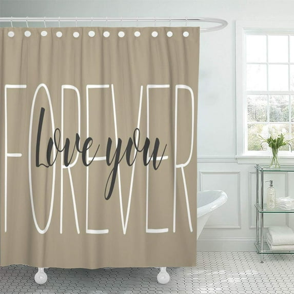 Libin Home Love Forever Customize Family Sweethome Cute Personalized Shower Curtain 66x72 inch