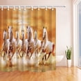 thumbnail image 1 of Libin Horse Decor Horses Running in Desert under Sun Polyester Fabric Bathroom Shower Curtain 66x72 inches, 1 of 3