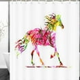 thumbnail image 1 of Libin Horse Sketch Floral Ornament Your Animals Wildlife Head Shower Curtain 60x72 Inches, 1 of 3