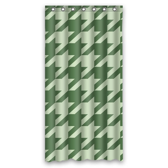 Libin Houndstooth Pattern Waterproof Shower Curtain Bathroom Decor Sets with Hooks 36x72 Inches