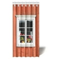 thumbnail image 1 of Libin House Decor Shower Curtain, White Window with Red Flowers on Wood House Fabric Bathroom Shower Curtain with Hooks, 36x72 Inches, 1 of 3