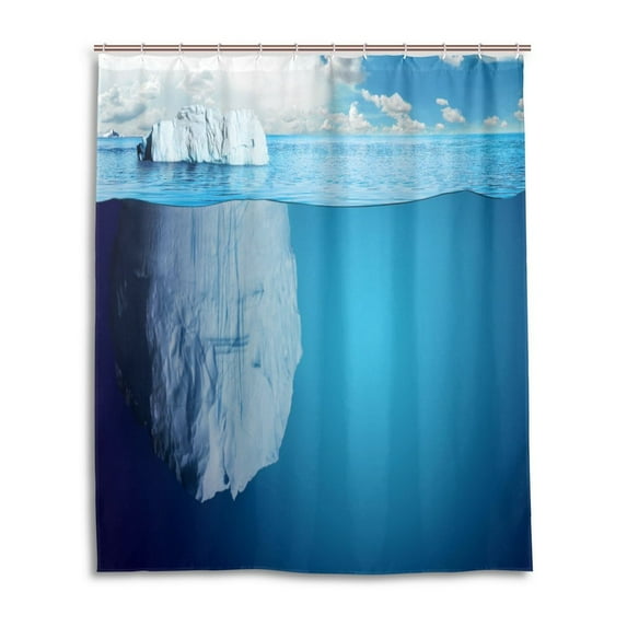 Libin Iceberg Reflection Shower Curtain DIY Waterproof Bathroom Shower Curtain 60x72 inches