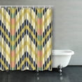 thumbnail image 1 of Libin Ikat Seamless Pattern Fabric Shower Curtains Bathroom Curtain 60x72 Inch, 1 of 3