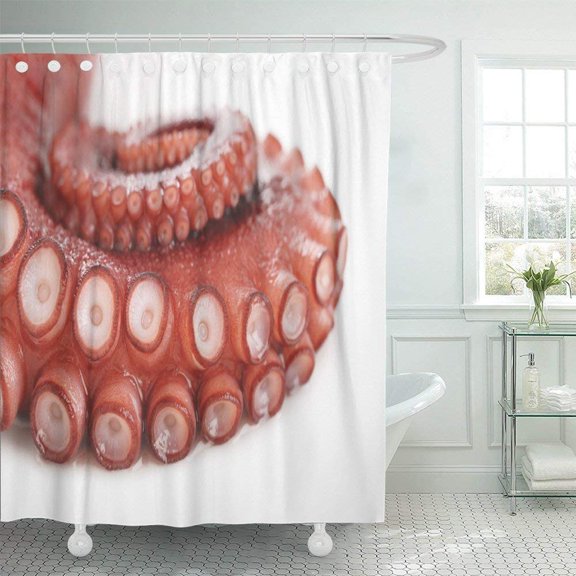 Libin Ink Octopus Tentacles Squid Cooked Animal Cuisine Fish Food Fresh Shower Curtain 60x72 inch
