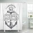 thumbnail image 1 of Libin Inspirational Nautical Motivational Sailor Cool Smooth Sea Never Made Shower Curtain 60x72 inch, 1 of 3