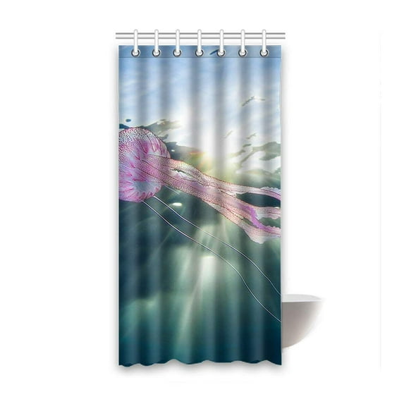 Libin Jellyfish Waterproof Polyester Bathroom Shower Curtain 36x72 Inches