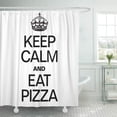thumbnail image 1 of Libin Jokes Keep Calm and Eat Food Cuisines Snacks Beverages Shower Curtain 60x72 inch, 1 of 3
