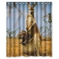 thumbnail image 1 of Libin Kangaroo and Hippo Shower Curtain Polyester Fabric Bathroom Decorative Curtain Size 60x72 Inches, 1 of 3