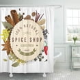 thumbnail image 1 of Libin Label Red Ingredient Spice Emblem Different Spices Cooking Cinnamon Shower Curtain 66x72 inch, 1 of 3